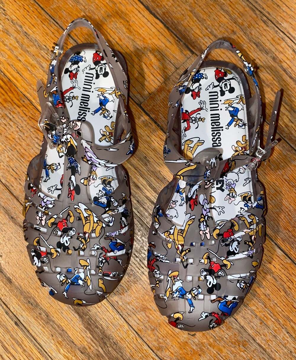 Mini Melissa Disney Mickey & Friends Aranha Jelly Sandals Size US 11